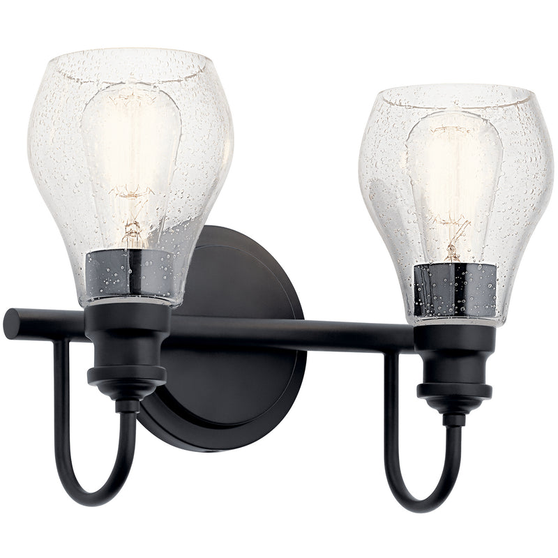 Kichler 45391BK Two Light Bath, Black Finish - LightingWellCo