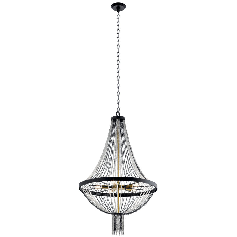 Kichler 52047BKT Five Light Chandelier, Textured Black Finish - LightingWellCo