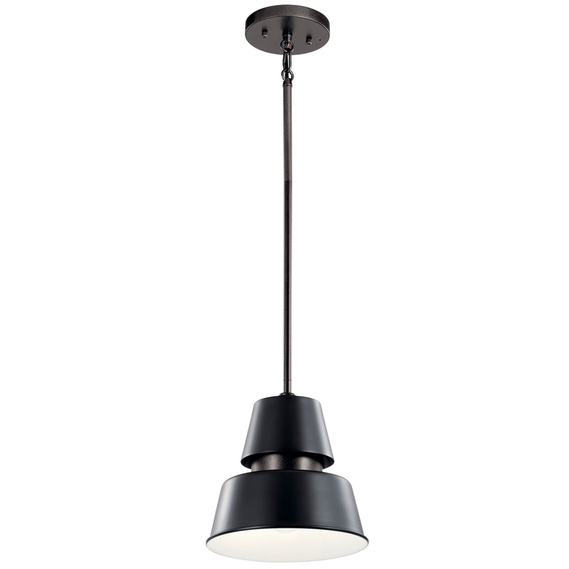 Kichler 59003BK One Light Outdoor Pendant, Black Finish - LightingWellCo