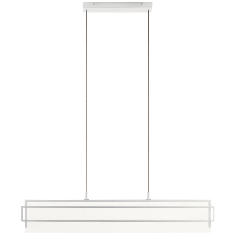 Kichler 84051WH LED Linear Chandelier, White Finish - LightingWellCo