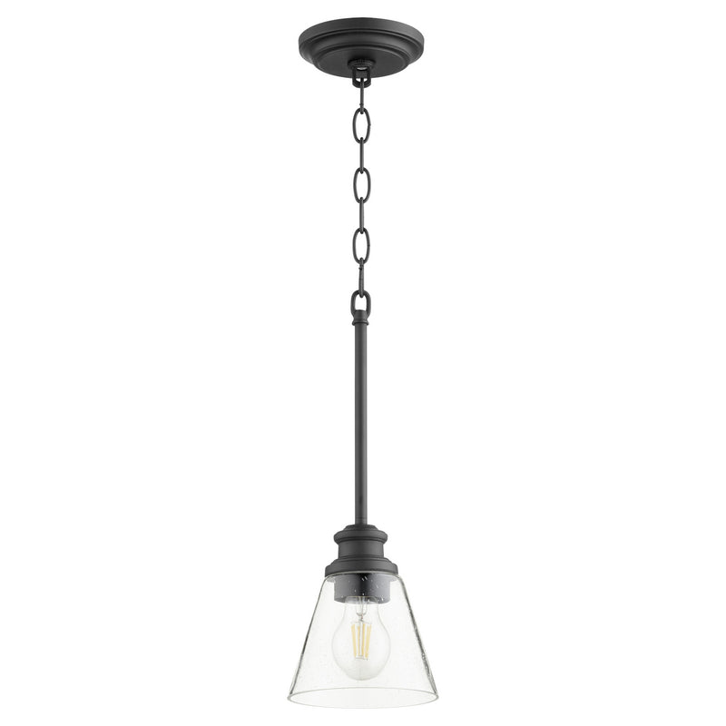 Quorum 309-69 One Light Pendant, Black Finish - LightingWellCo