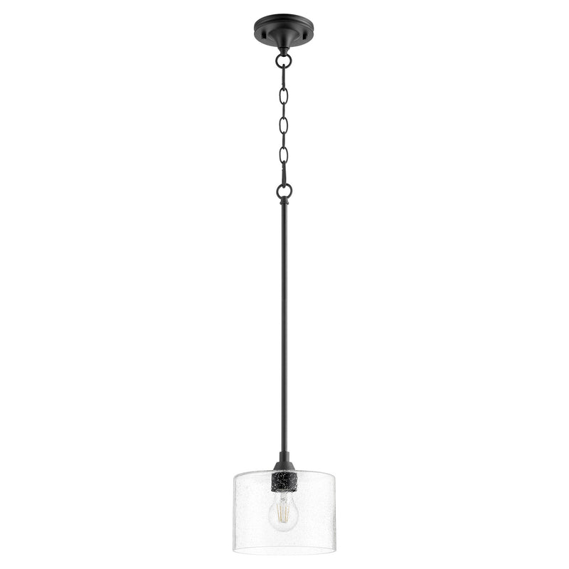 Quorum 3202-69 One Light Pendant, Black Finish - LightingWellCo