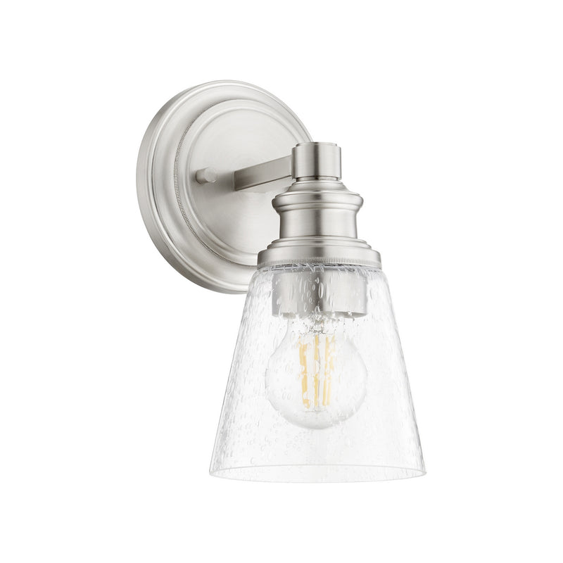 Quorum 509-1-65 One Light Wall Mount, Satin Nickel Finish - LightingWellCo