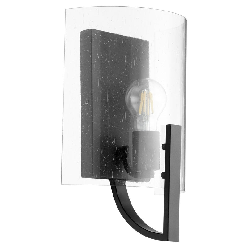 Quorum 5202-69 One Light Wall Sconce, Black Finish - LightingWellCo