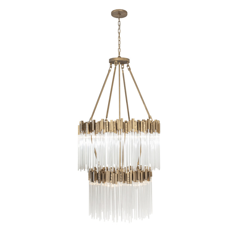 Varaluz 309C14HG 14 Light Chandelier, Havana Gold Finish - LightingWellCo