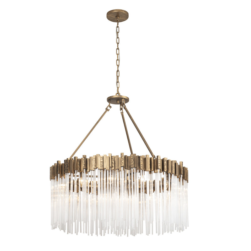 Varaluz 309P12HG 12 Light Pendant, Havana Gold Finish - LightingWellCo