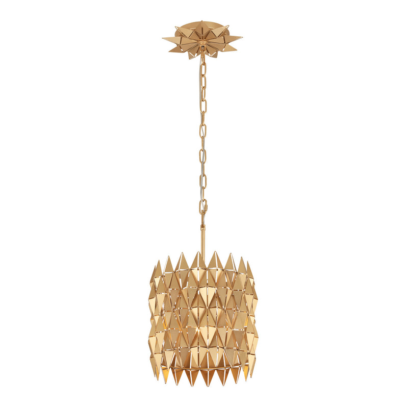 Varaluz 342M01FG One Light Pendant, French Gold Finish - LightingWellCo