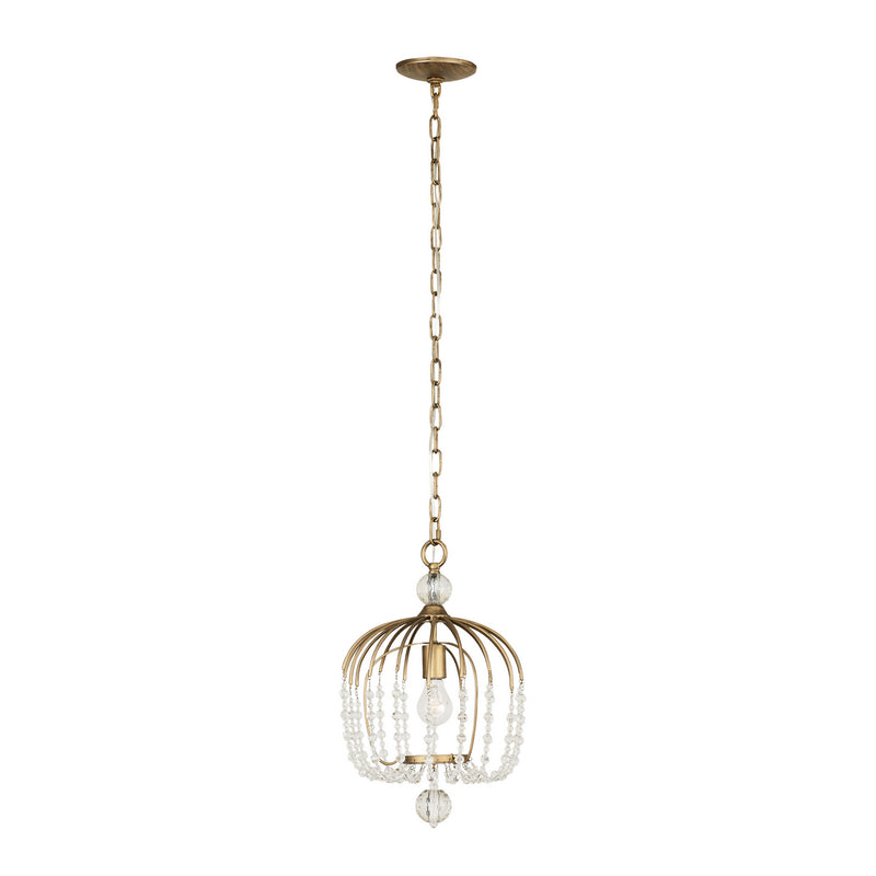 Varaluz 343P01HG One Light Pendant, Havana Gold Finish - LightingWellCo