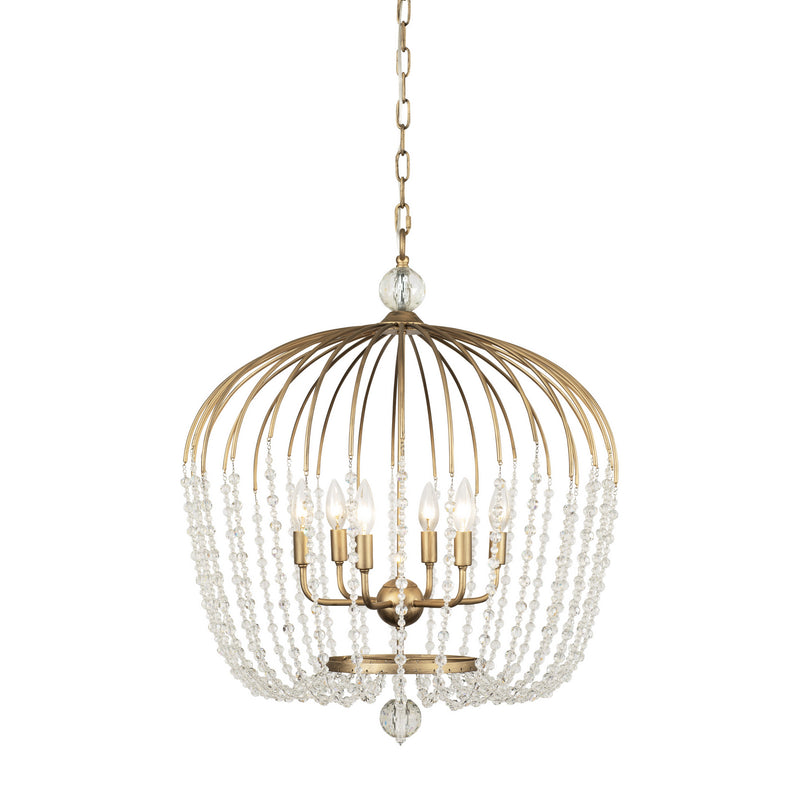 Varaluz 343P06HG Six Light Pendant, Havana Gold Finish - LightingWellCo