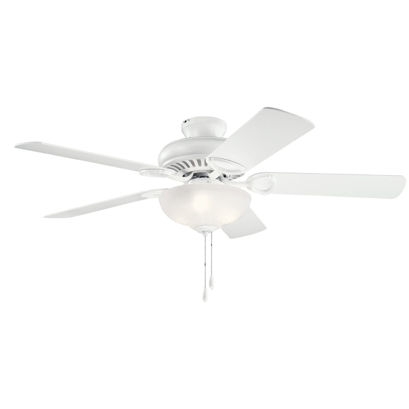 Kichler 339501MWH 52``Ceiling Fan, Matte White Finish - LightingWellCo