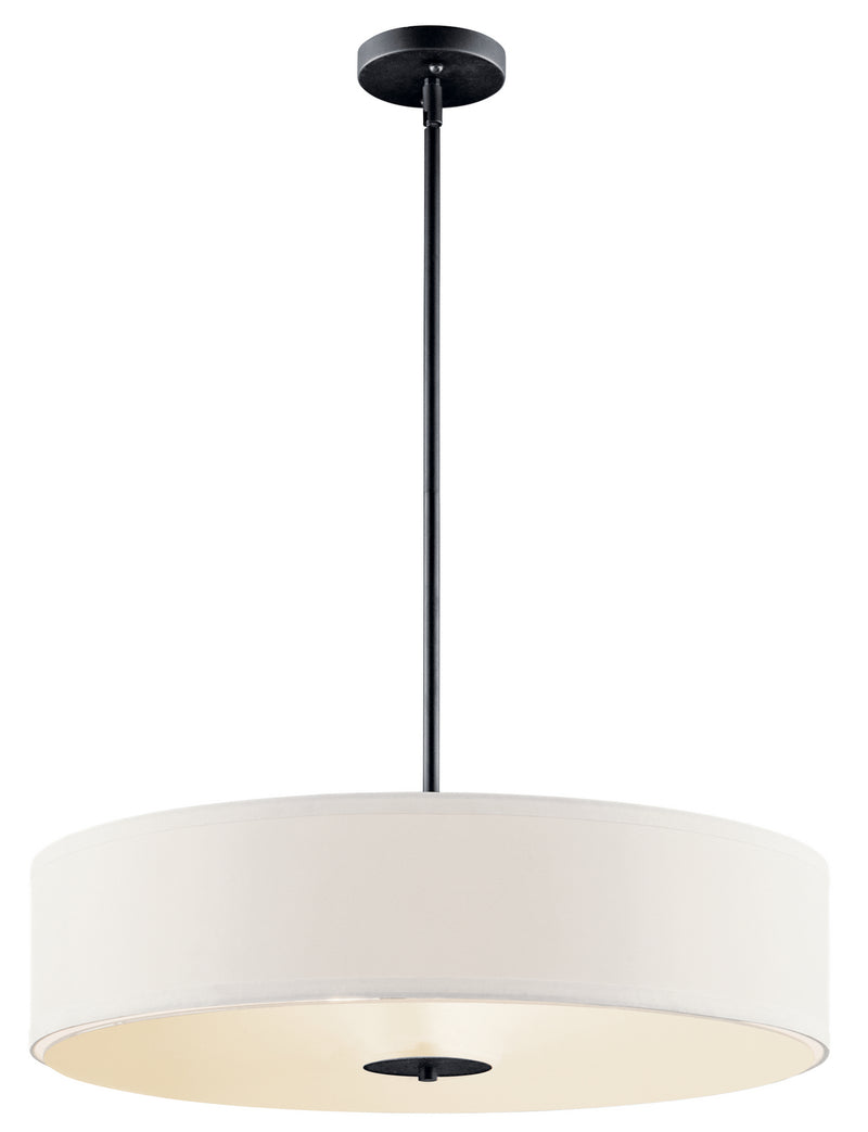 Kichler 42122BK Three Light Pendant, Black Finish - LightingWellCo