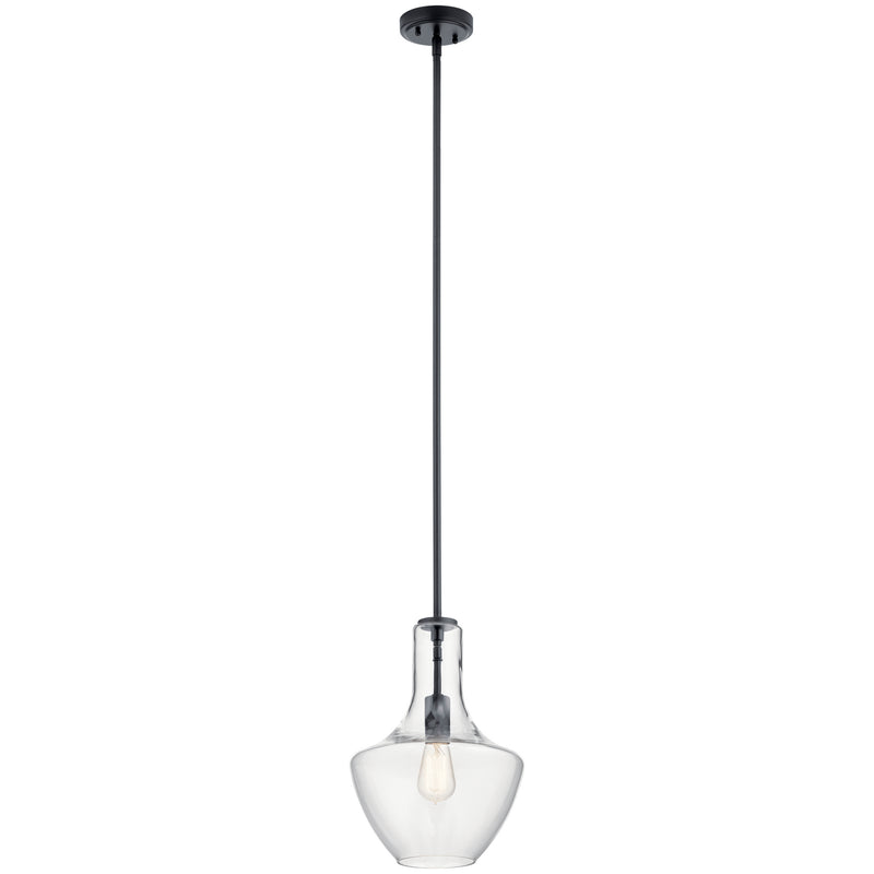 Kichler 42141BK One Light Pendant, Black Finish - LightingWellCo