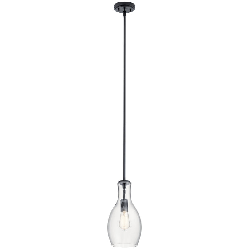 Kichler 42456BK One Light Mini Pendant, Black Finish - LightingWellCo