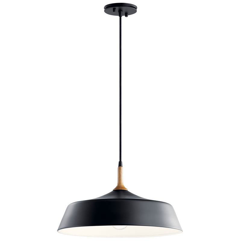 Kichler 43683BK One Light Pendant, Black Finish - LightingWellCo