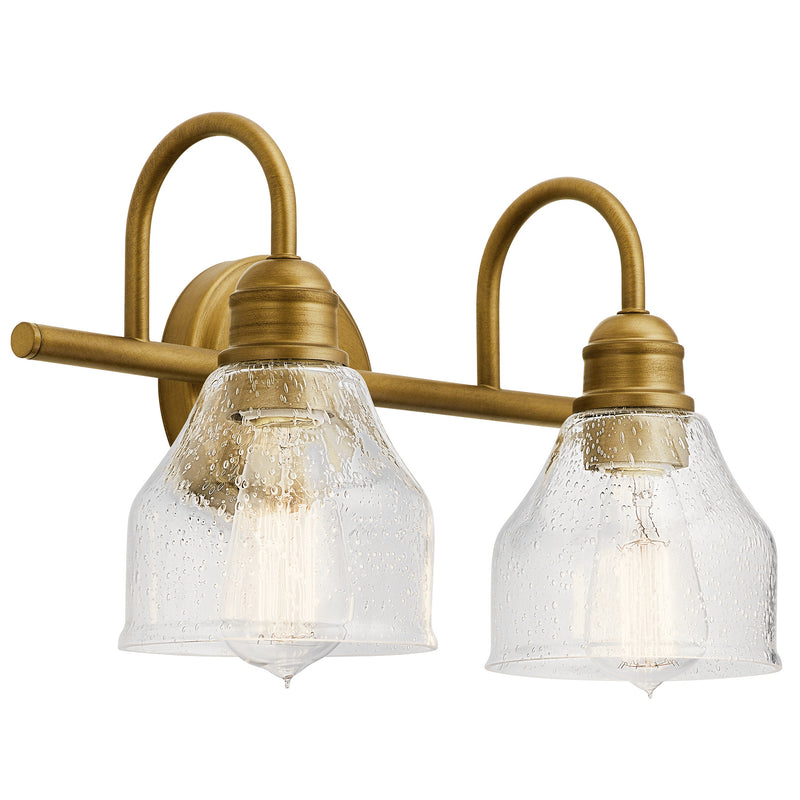 Kichler 45972NBR Two Light Bath, Natural Brass Finish - LightingWellCo