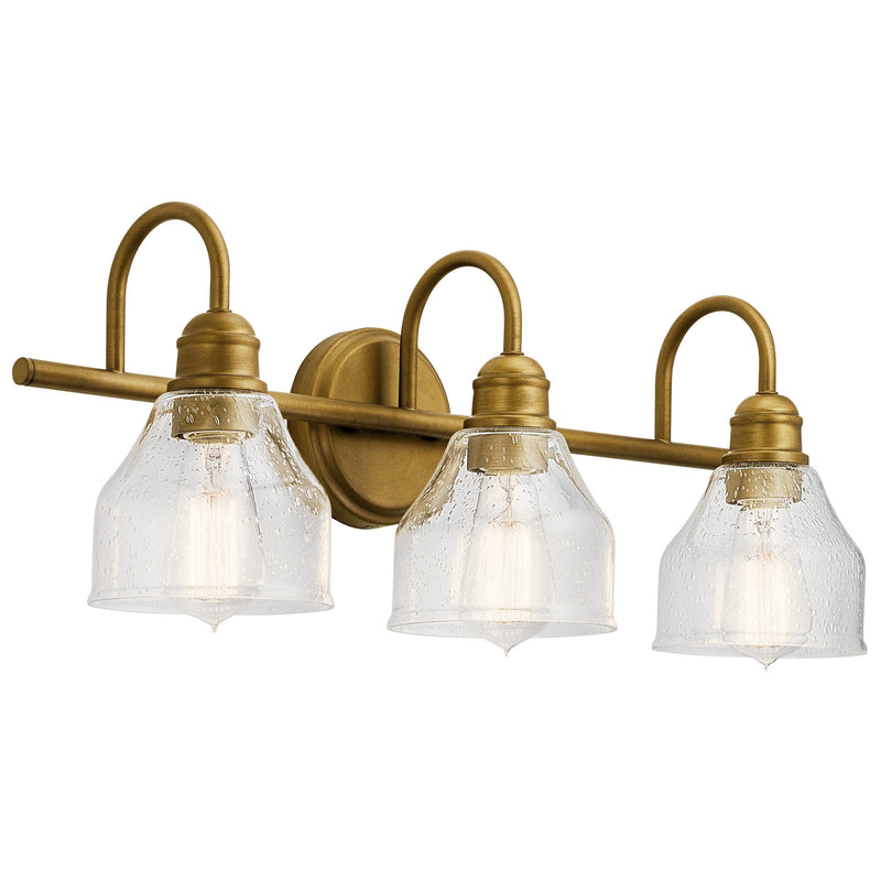 Kichler 45973NBR Three Light Bath, Natural Brass Finish - LightingWellCo