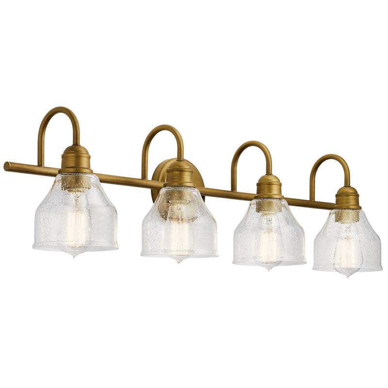 Kichler 45974NBR Four Light Bath, Natural Brass Finish - LightingWellCo