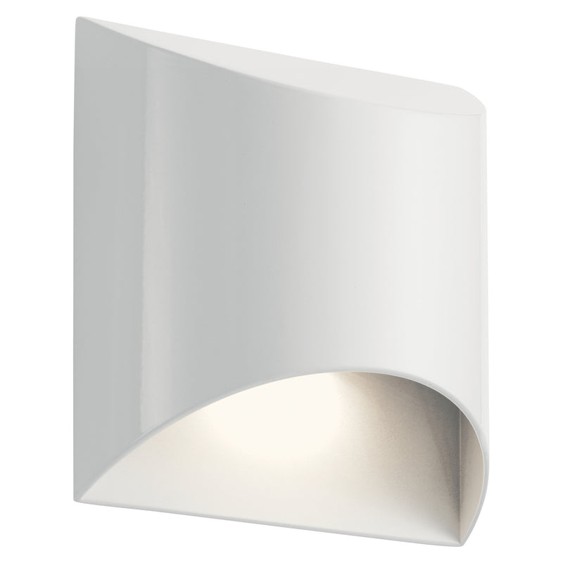 Kichler 49278WHLED LED Outdoor Wall Mount, White Finish - LightingWellCo