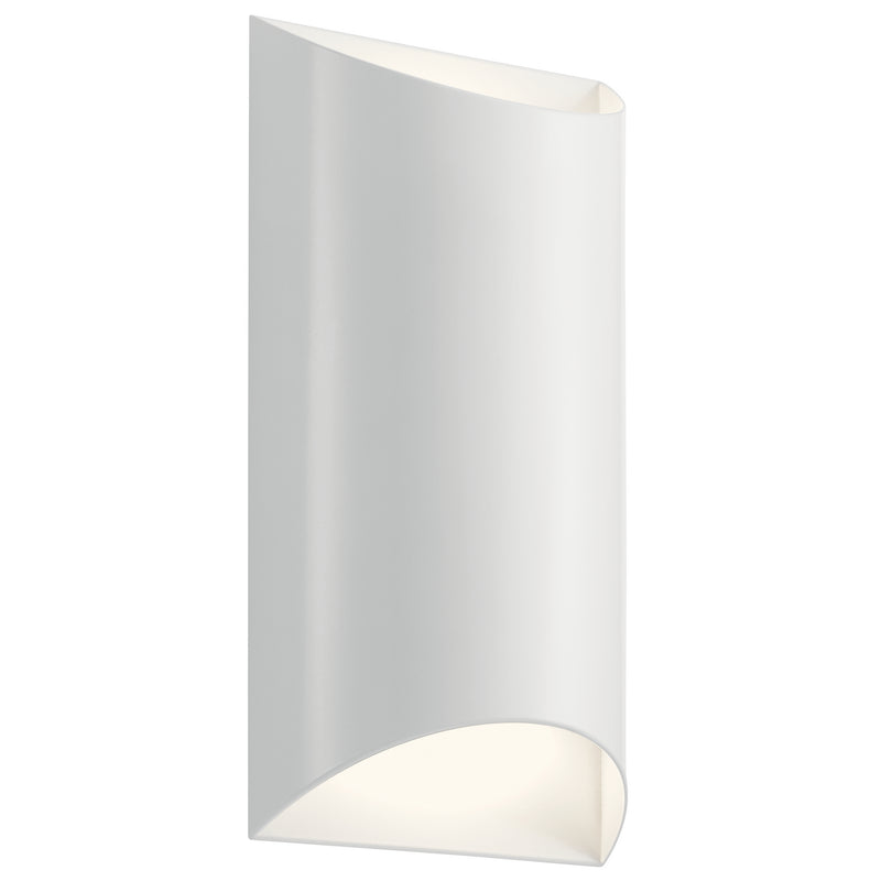 Kichler 49279WHLED LED Outdoor Wall Mount, White Finish - LightingWellCo