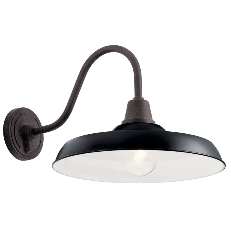 Kichler 49991BK One Light Outdoor Wall Mount, Black Finish - LightingWellCo