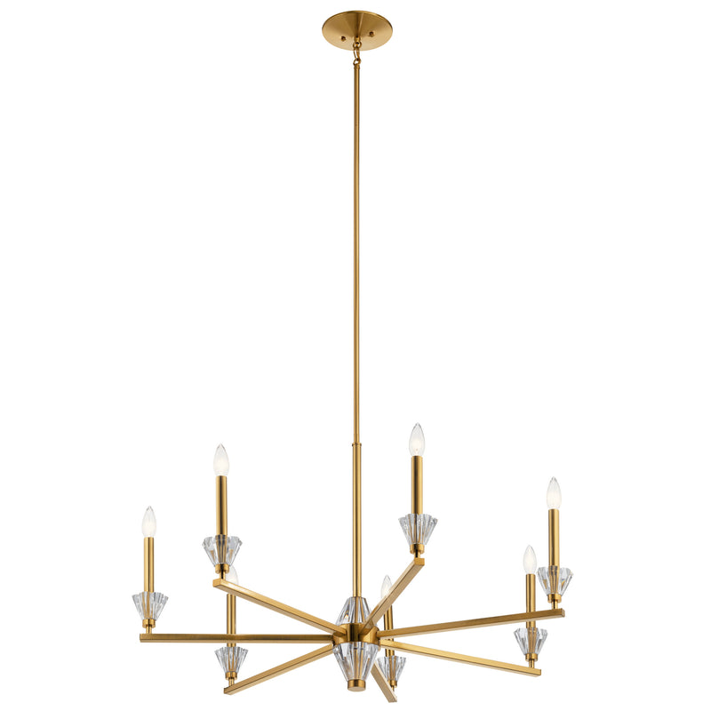 Kichler 52002FXG Seven Light Chandelier, Fox Gold Finish - LightingWellCo