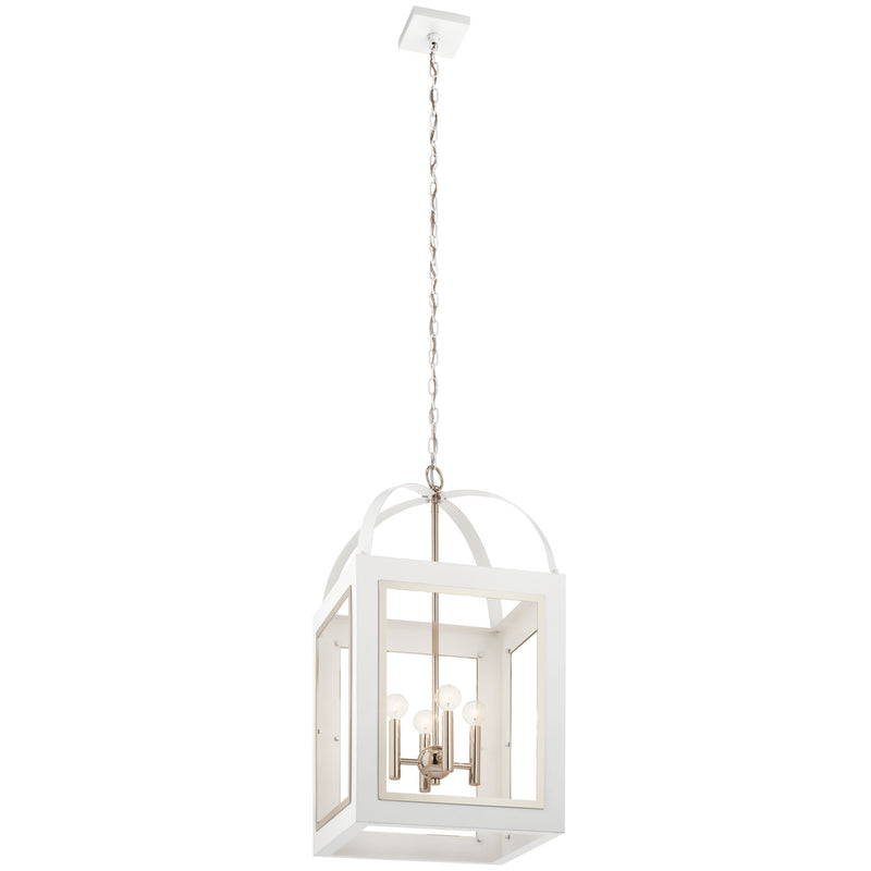 Kichler 52029WH Four Light Foyer Pendant, White Finish - LightingWellCo