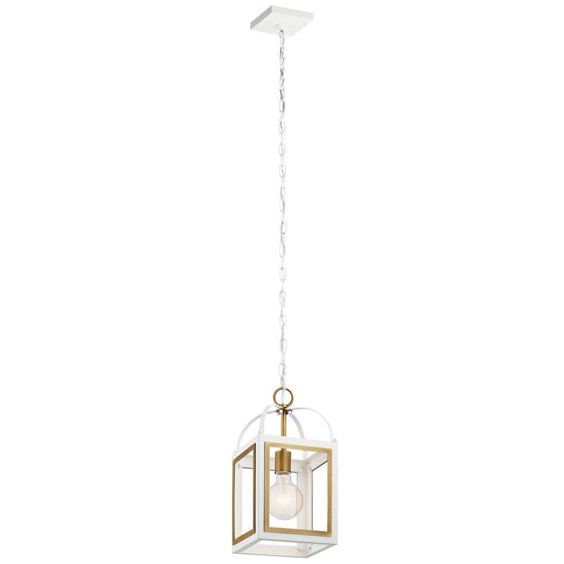 Kichler 52030WHNBR One Light Pendant, White Finish - LightingWellCo