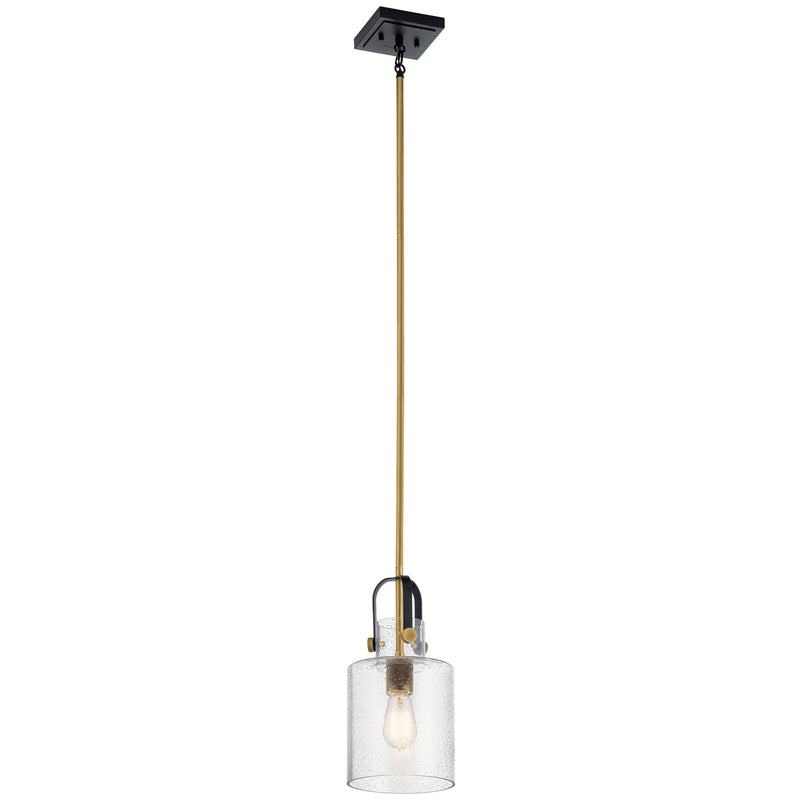 Kichler 52035NBR One Light Pendant, Natural Brass Finish - LightingWellCo