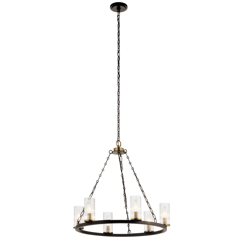 Kichler 52107OZ Six Light Chandelier, Olde Bronze Finish - LightingWellCo