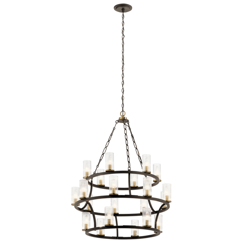 Kichler 52110OZ 21 Light Chandelier, Olde Bronze Finish - LightingWellCo