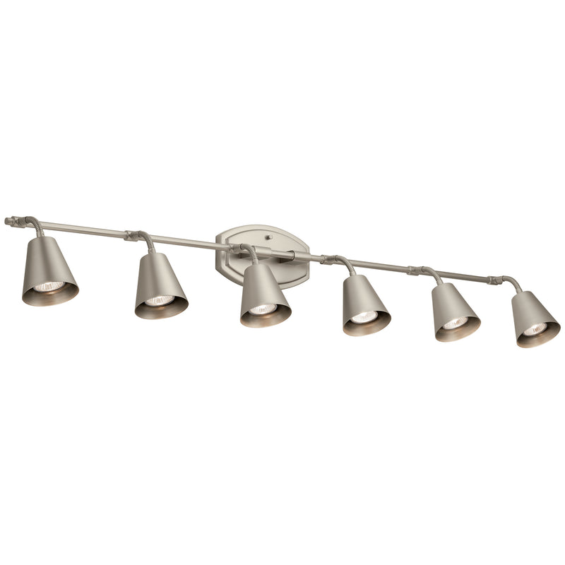 Kichler 52130SN Six Light Rail Light, Satin Nickel Finish - LightingWellCo