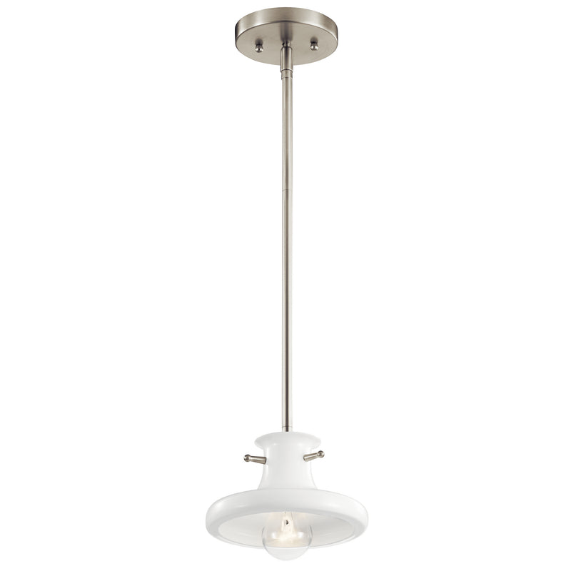 Kichler 52149WH One Light Mini Pendant, White Finish - LightingWellCo