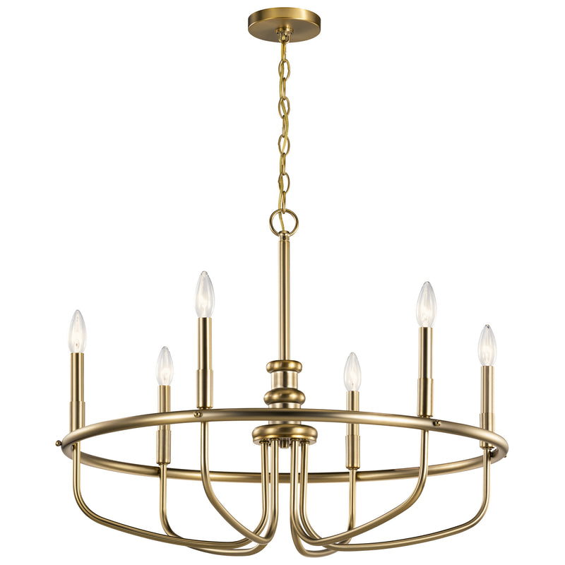 Kichler 52304CLZ Six Light Chandelier, Classic Bronze Finish - LightingWellCo