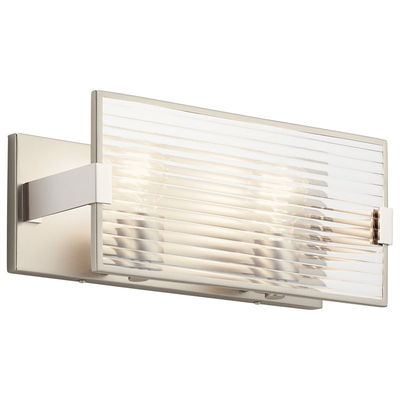 Kichler 55006SN Two Light Linear Bath, Satin Nickel Finish - LightingWellCo