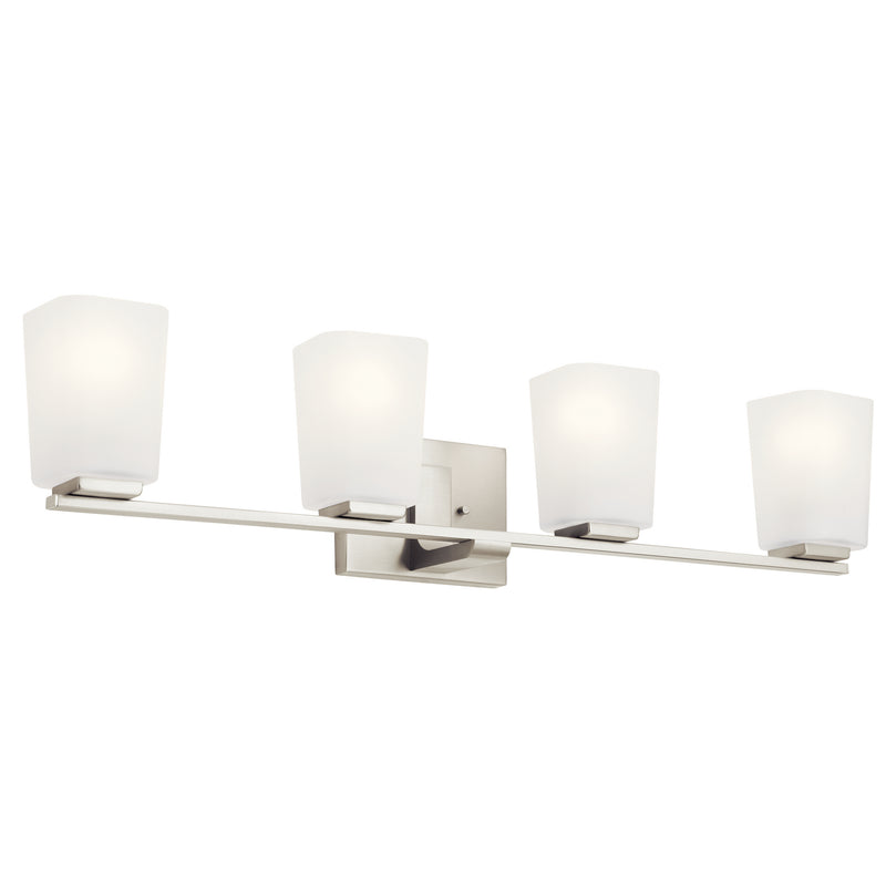 Kichler 55018NI Four Light Bath, Brushed Nickel Finish - LightingWellCo