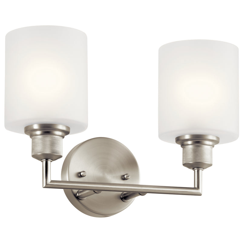 Kichler 55046NI Two Light Bath, Brushed Nickel Finish - LightingWellCo