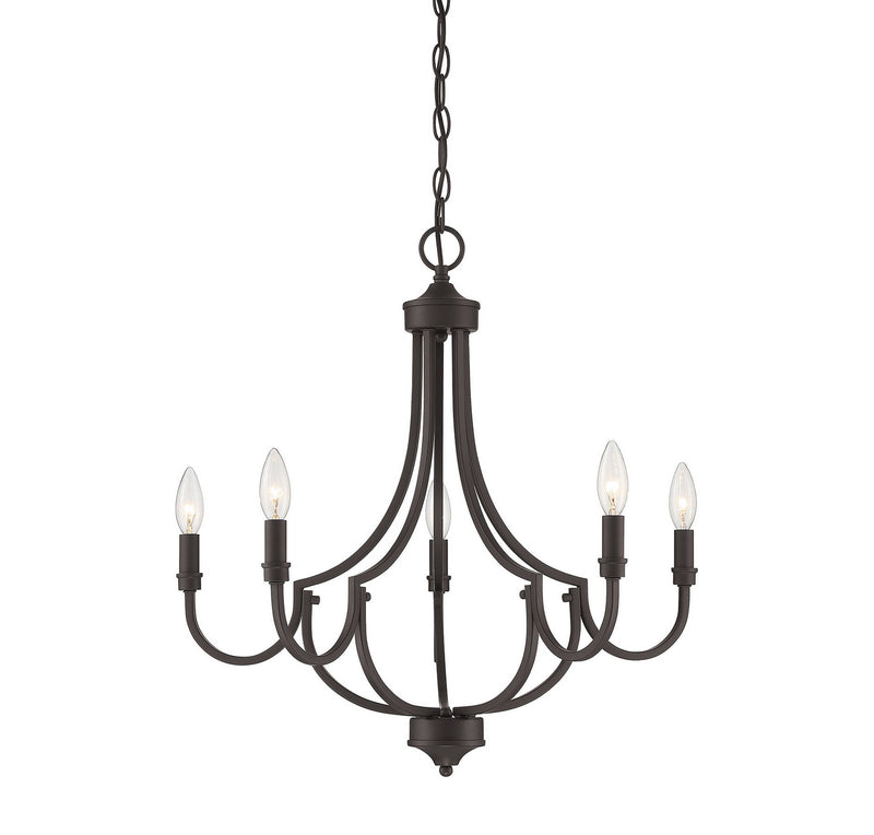 Savoy House 1-2005-5-13 Five Light Chandelier, English Bronze Finish LightingWellCo