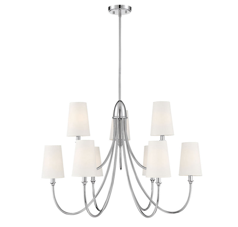 Savoy House 1-2541-9-109 Nine Light Chandelier, Polished Nickel Finish LightingWellCo