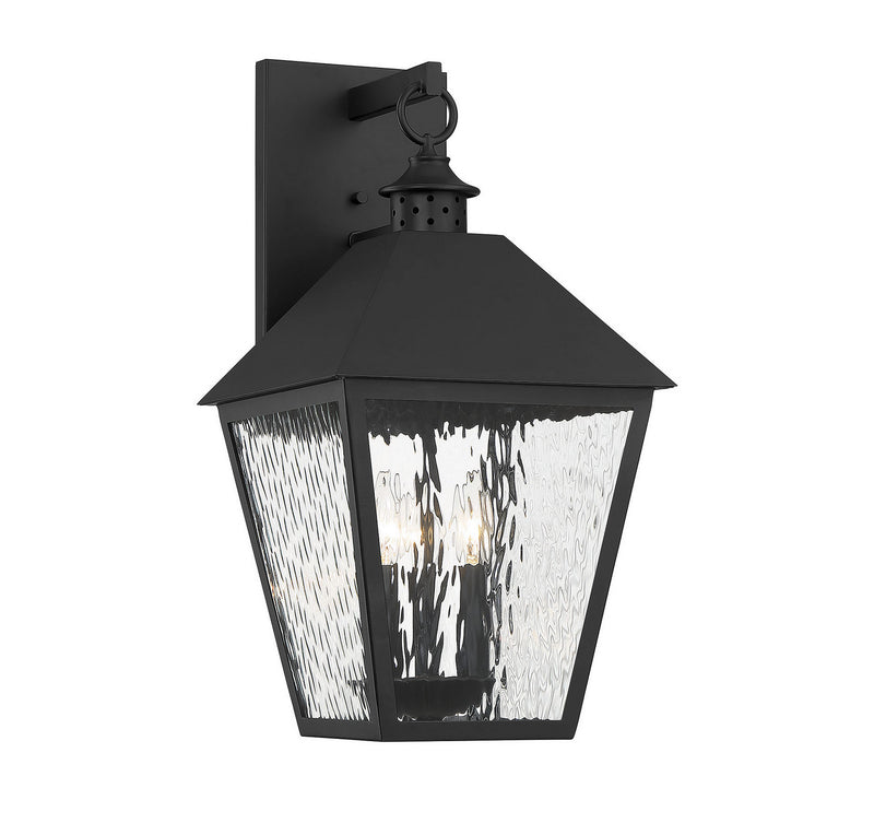 Savoy House 5-792-BK Three Light Outdoor Wall Sconce, Matte Black Finish LightingWellCo