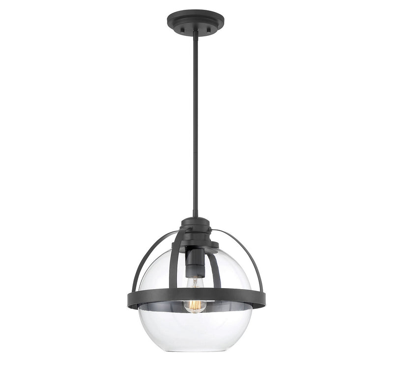 Savoy House Pendleton 7-7201-1-89 One Light Pendant, Matte Black Finish - LightingWellCo