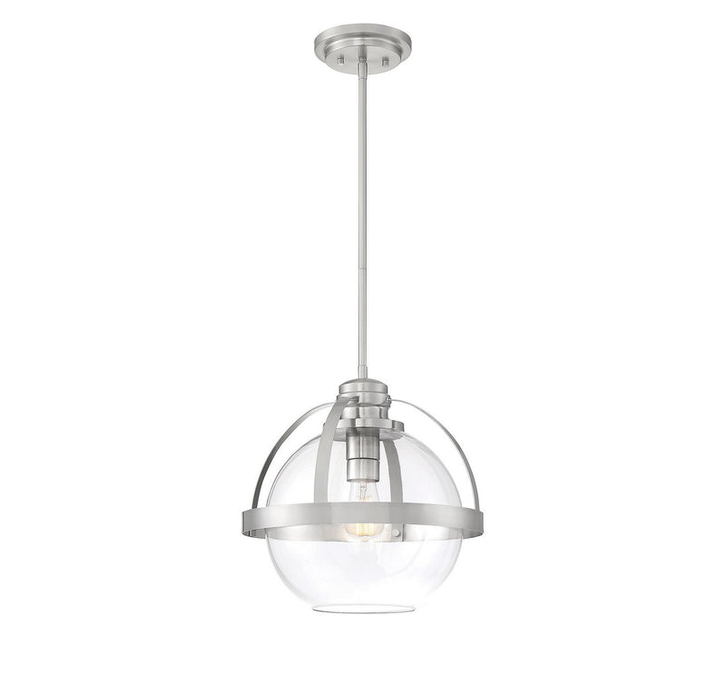 Savoy House Pendleton 7-7201-1-SN One Light Pendant, Satin Nickel Finish - LightingWellCo