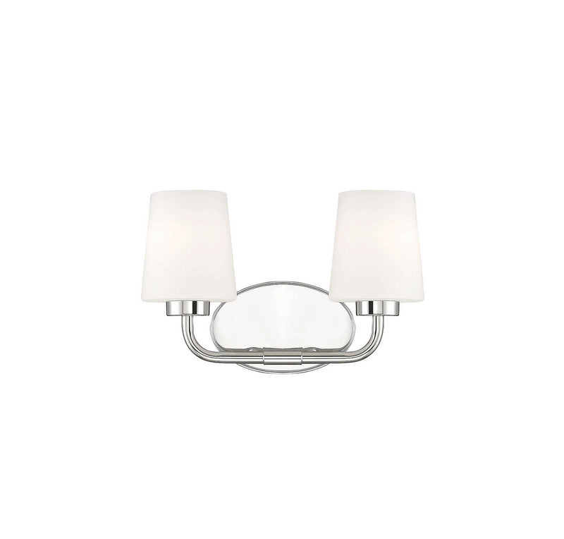 Savoy House Capra 8-4090-2-109 Two Light Bath Bar, Polished Nickel Finish - LightingWellCo