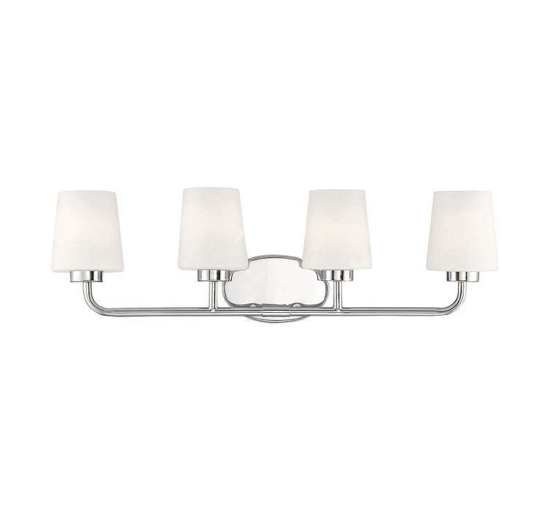 Savoy House Capra 8-4090-4-109 Four Light Bath Bar, Polished Nickel Finish - LightingWellCo