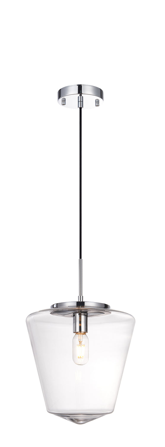 Matteo Lighting C80302CH One Light Pendant, Chrome Finish - LightingWellCo