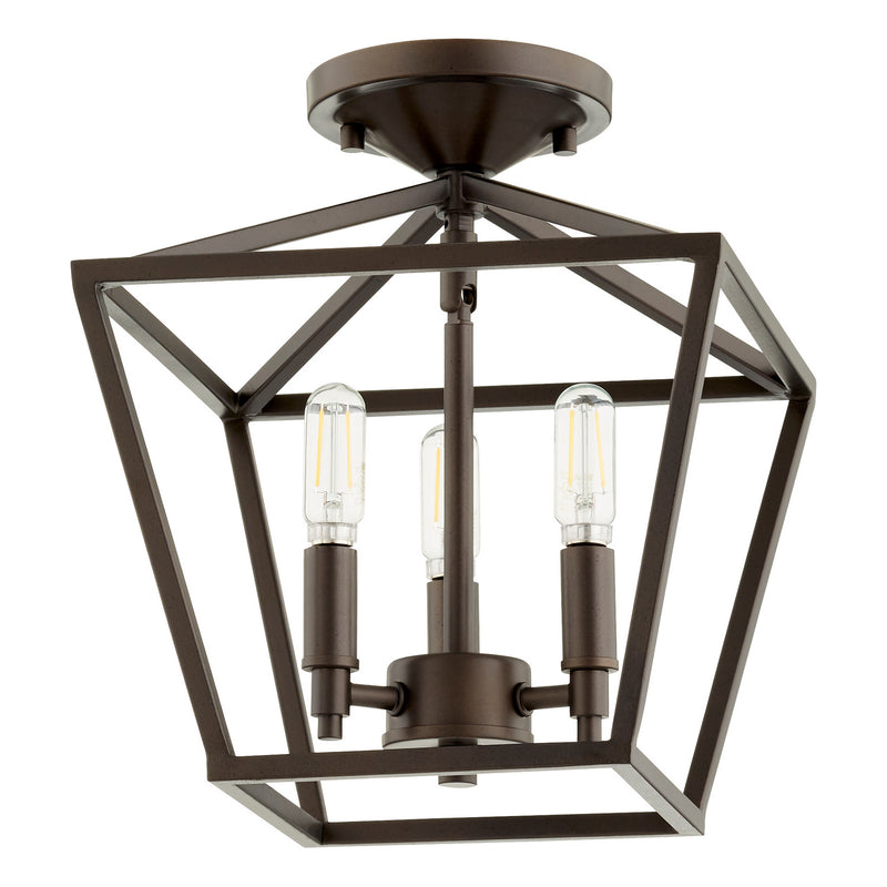 Quorum 304-10-86 Three Light Dual Mount, Oiled Bronze Finish - LightingWellCo