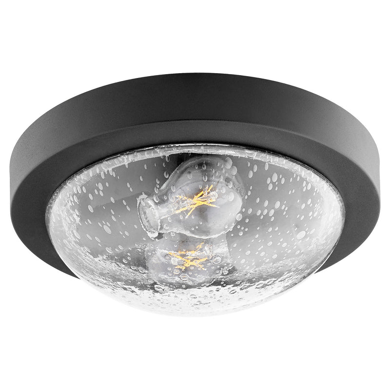 Quorum 3502-11-69 Two Light Ceiling Mount, Black w ClearSeeded Finish - LightingWellCo