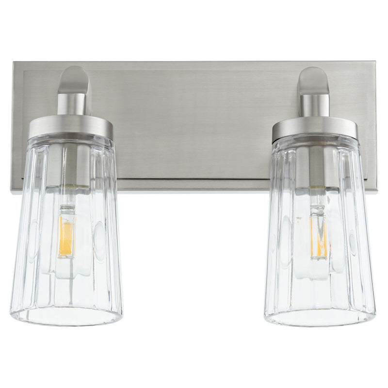 Quorum 5201-2-65 Two Light Vanity, Satin Nickel Finish - LightingWellCo