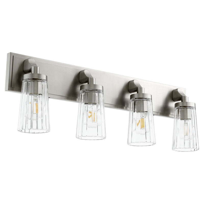 Quorum 5201-4-65 Four Light Vanity, Satin Nickel Finish - LightingWellCo