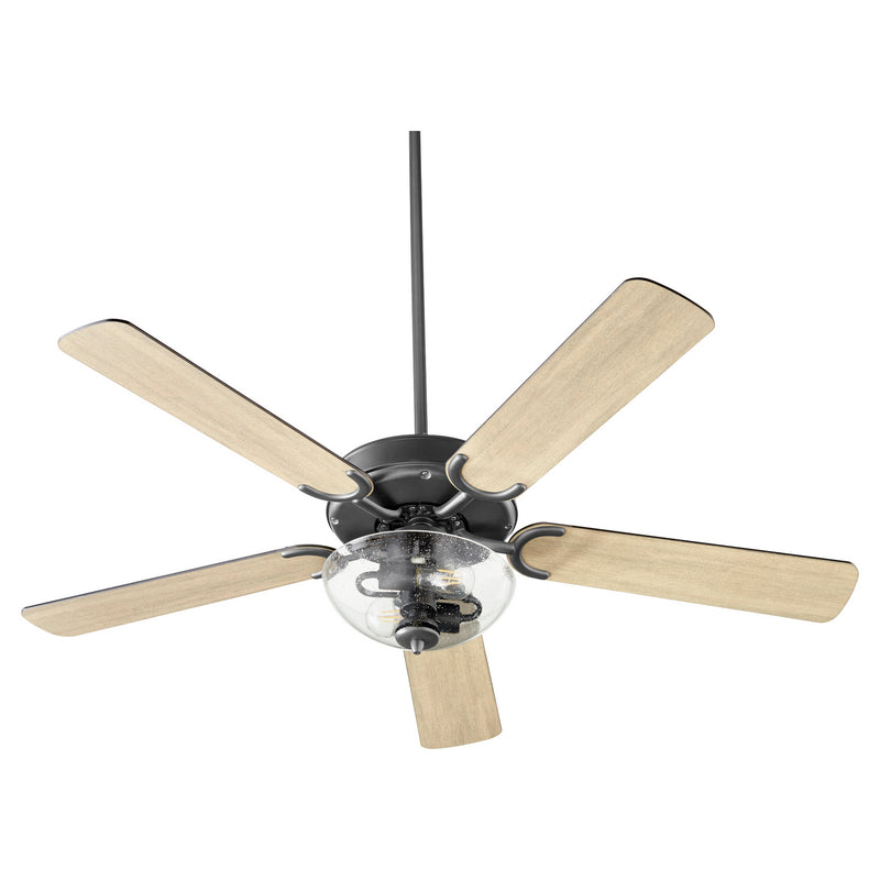 Quorum 6525-2259 52``Ceiling Fan, Matte Black Finish - LightingWellCo