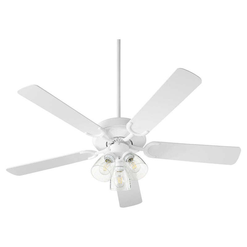 Quorum 6525-2308 52``Ceiling Fan, Studio White Finish - LightingWellCo